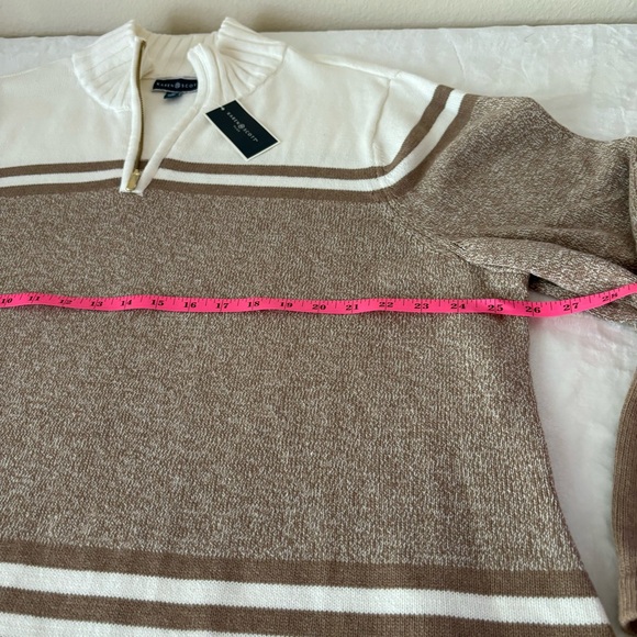 Karen Scott Woman 1/4 Zip Mock Neck Sweater Chestnut Heather, 3X, NWT - Picture 12 of 12